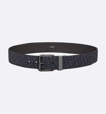 Ceinture noire en micro jacquard Dior Oblique,