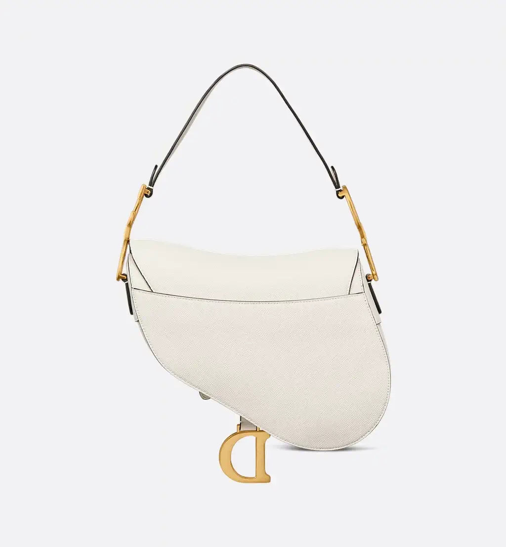 Saddle Bag with Strap Latte Grained Calfskin