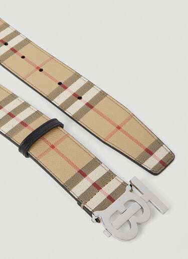 La ceinture large réversible en cuir et à carreaux Burberry