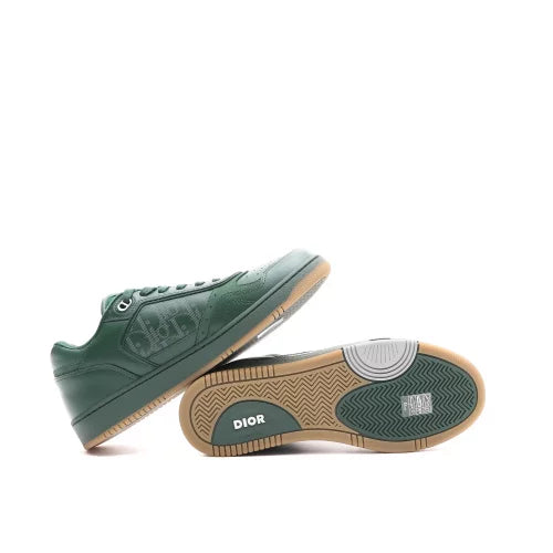 B27 leather low trainers Dior Green